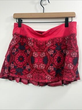 Lululemon Run pace setter skirt Prisma multi Guava lava print 8 reg